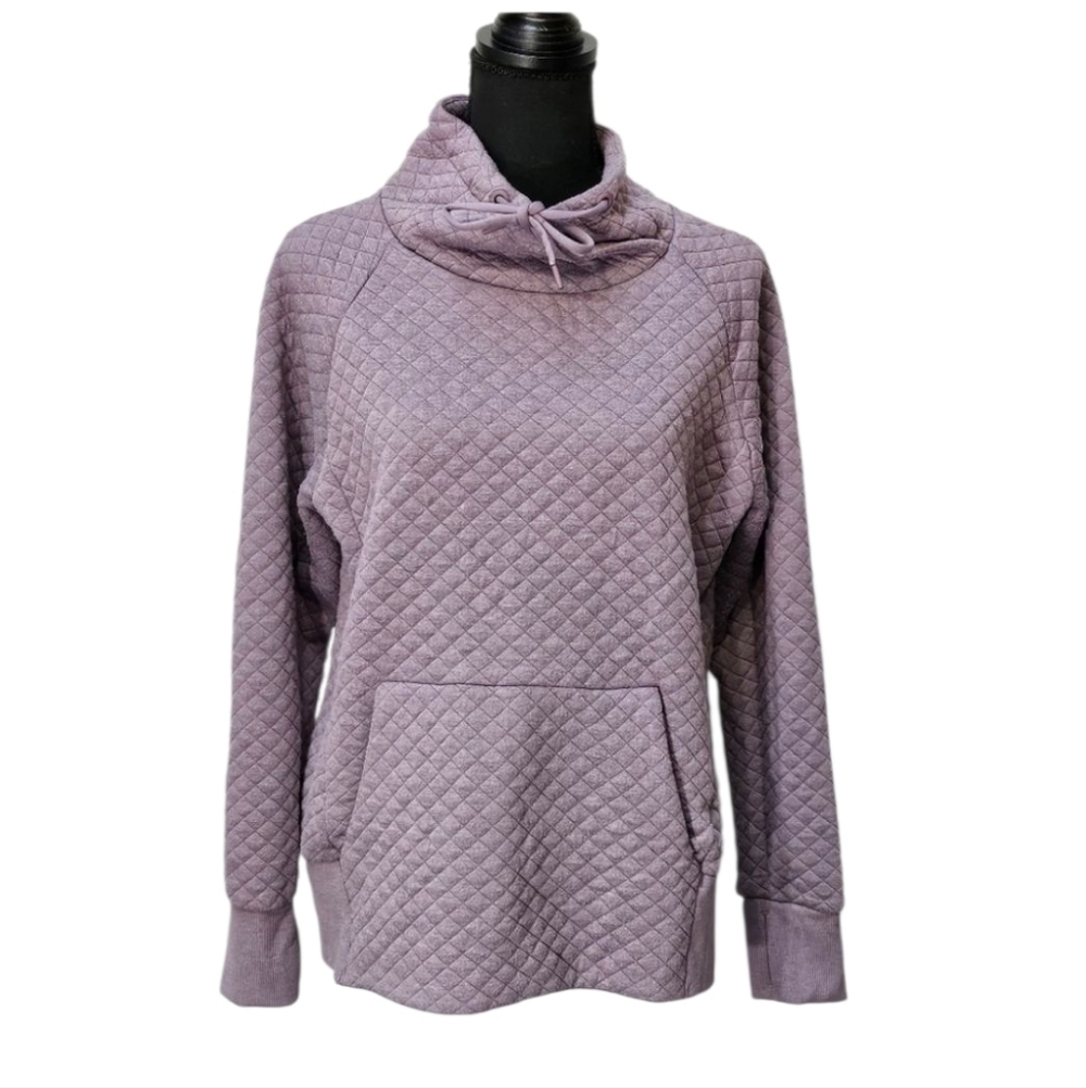 GreenTea Purple Pullover Sweatshirt 84% Polyester 14% Rayon 2% Spandex Sz M